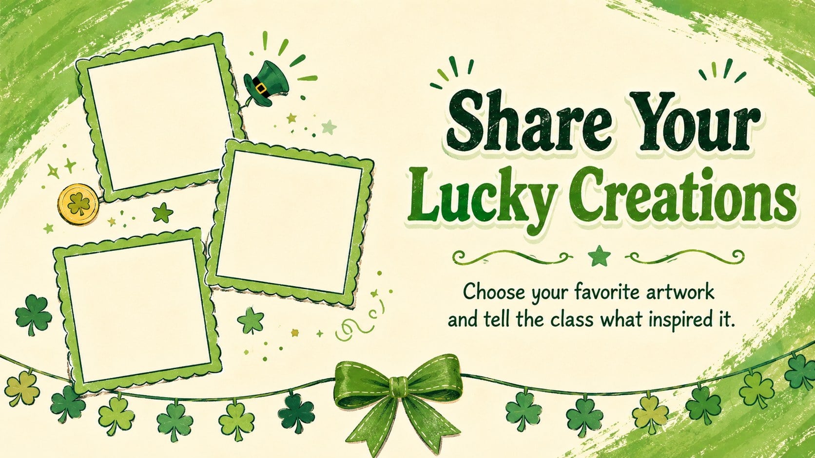 Lucky Shamrock Art Activity Pack presentation template, slide 12