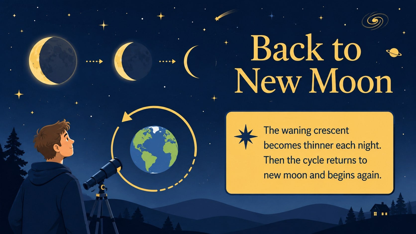 Lunar Cycle Science Lesson Deck presentation template, slide 12