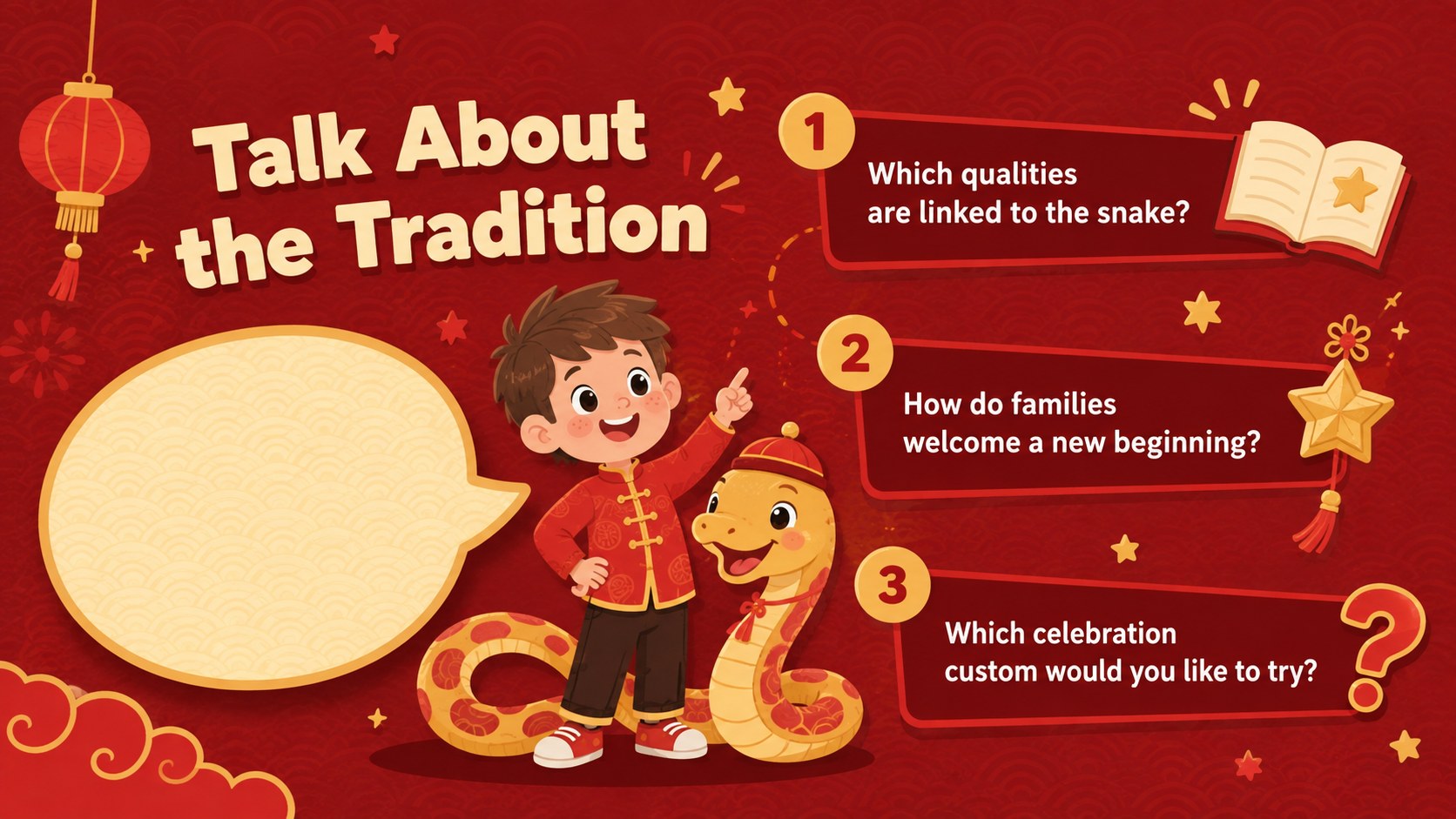 Lunar Snake Festival Presentation Theme presentation template, slide 10