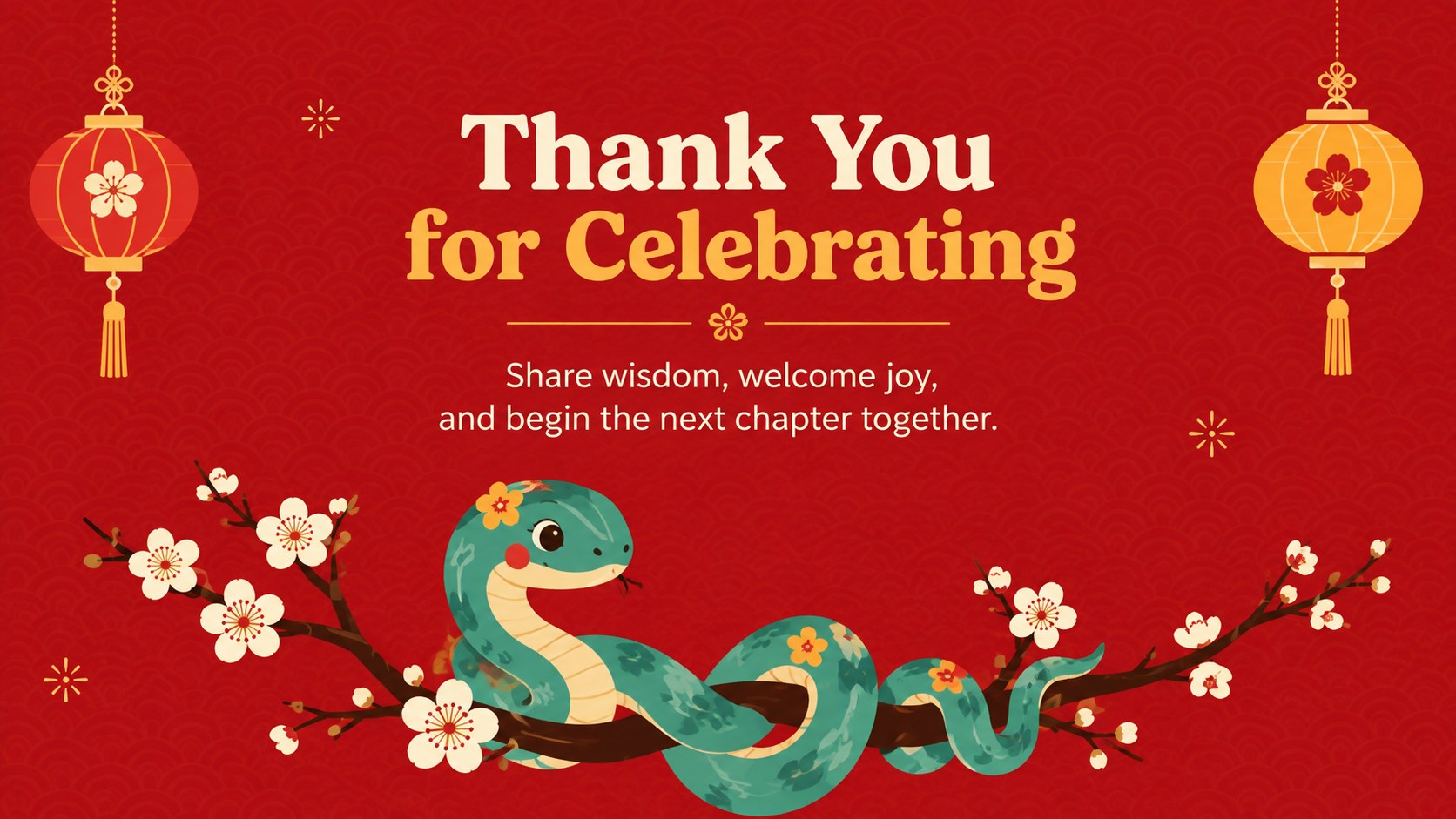 Lunar Snake Festival Presentation Theme presentation template, slide 15