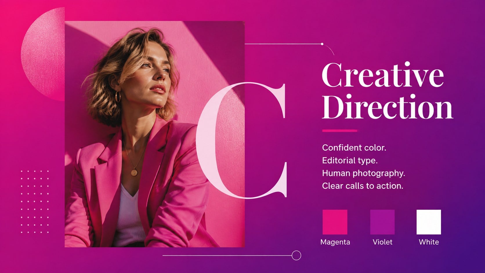 Modelo de apresentação Campanha em Degradê Magenta, slide 13