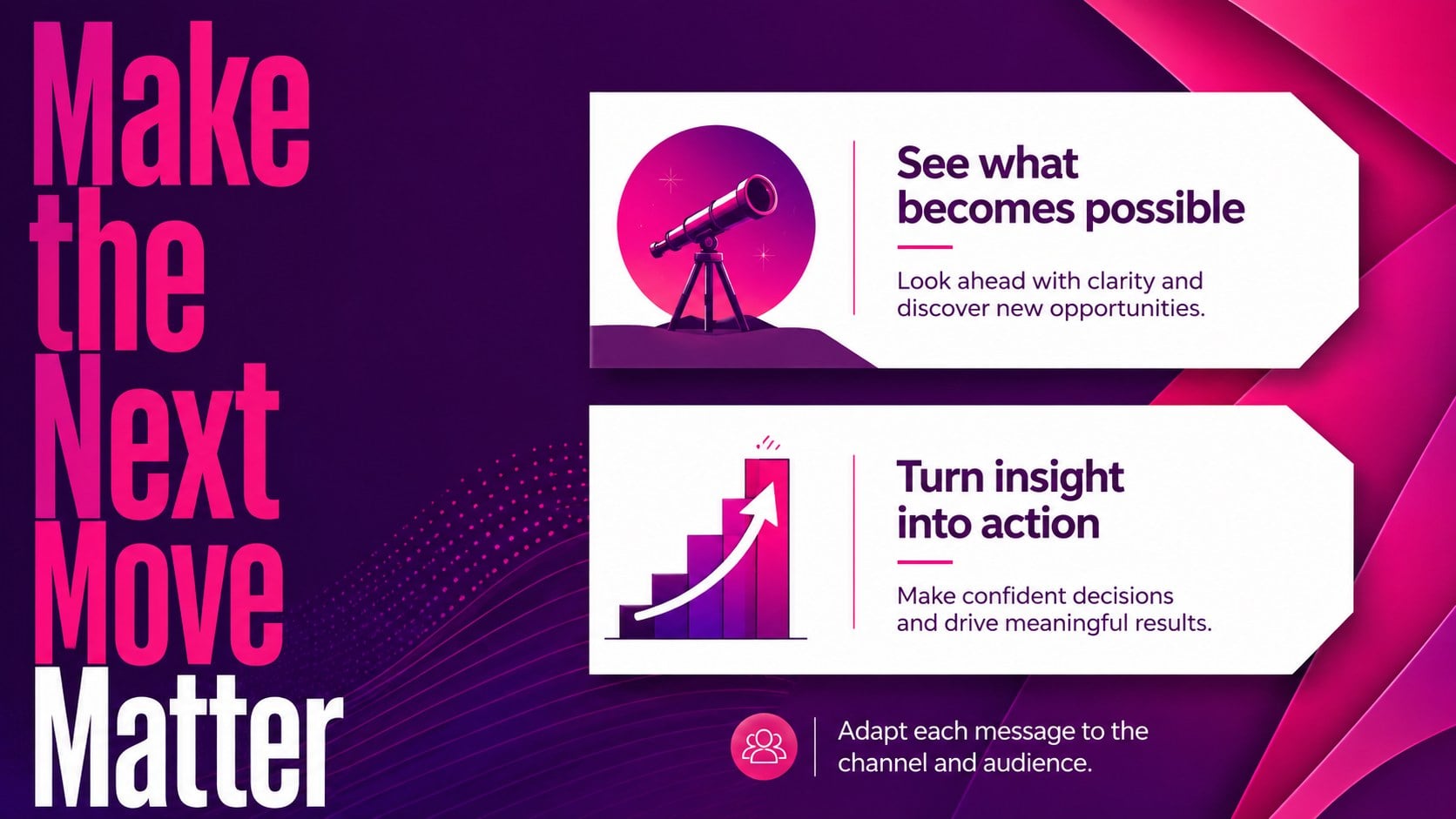 Modelo de apresentação Campanha em Degradê Magenta, slide 14