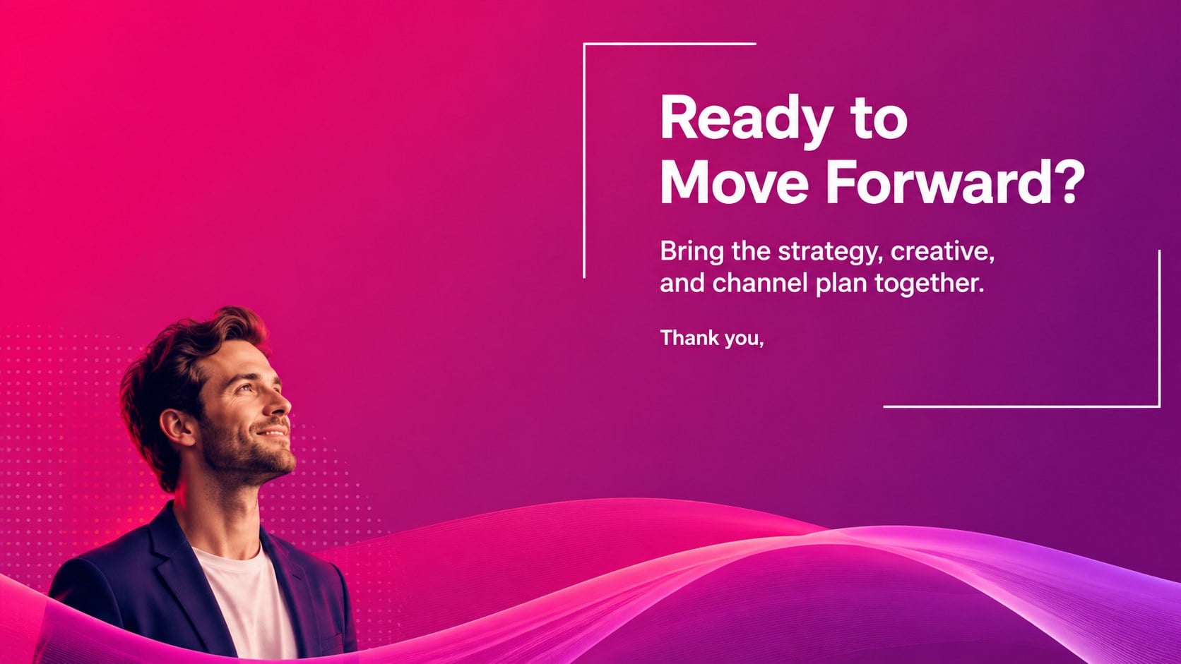 Modelo de apresentação Campanha em Degradê Magenta, slide 16