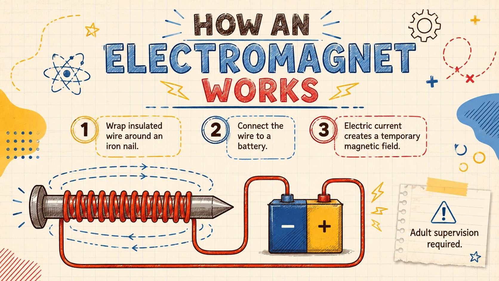 Magnetic Forces Doodle Lesson Deck presentation template, slide 10