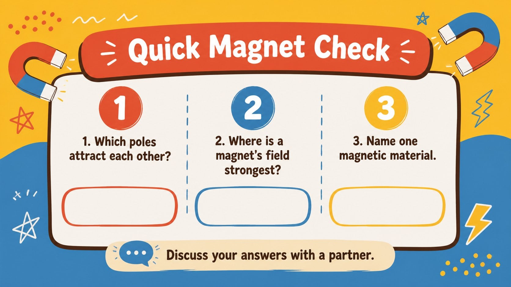 Magnetic Forces Doodle Lesson Deck presentation template, slide 12