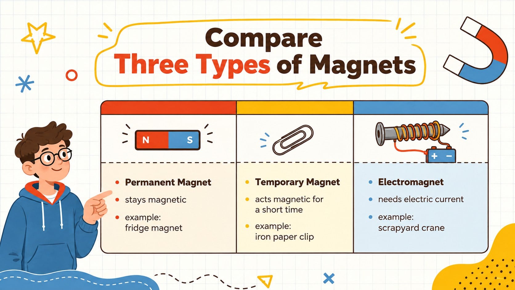 Magnetic Forces Doodle Lesson Deck presentation template, slide 14