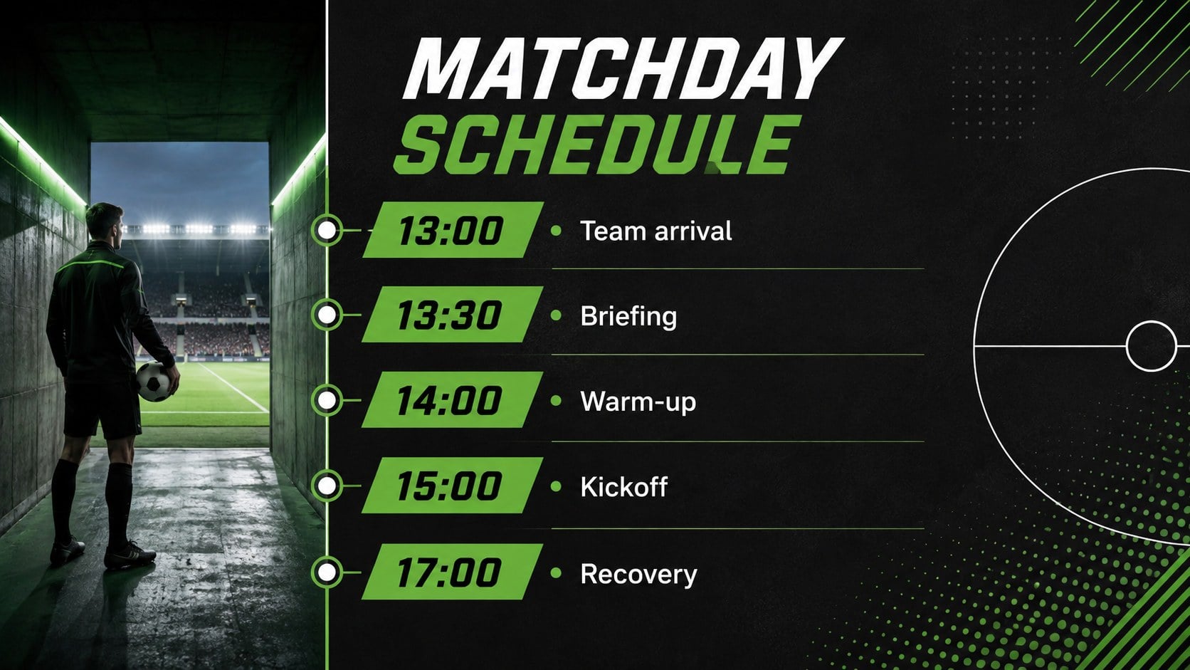 Modelo de apresentação Estratégia para dia de jogo no futebol, slide 11