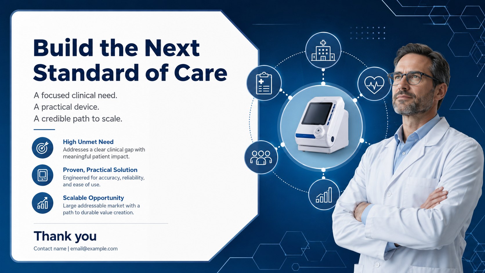 Medical Device Innovation Funding Deck presentation template, slide 15