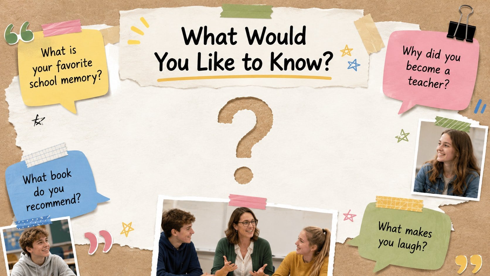 Meet Your Teacher Scrapbook Deck presentation template, slide 14