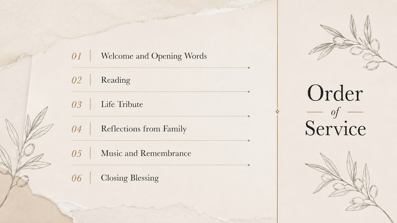 Memorial Service Tribute Slides presentation template, slide 2