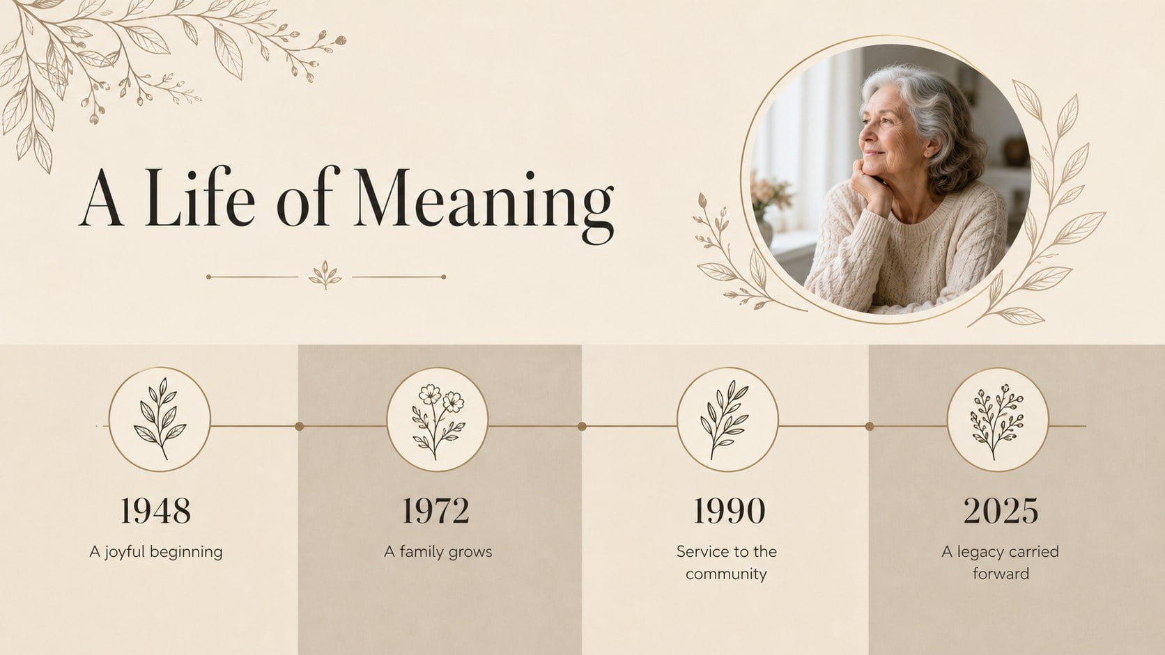 Memorial Service Tribute Slides presentation template, slide 5
