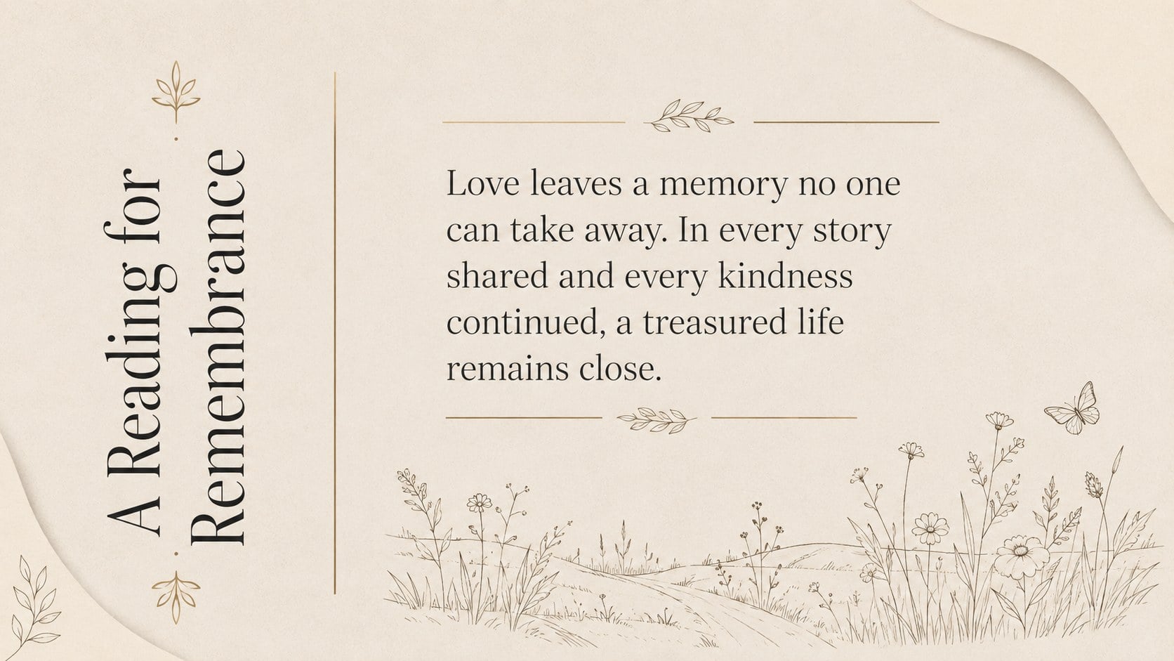 Memorial Service Tribute Slides presentation template, slide 7