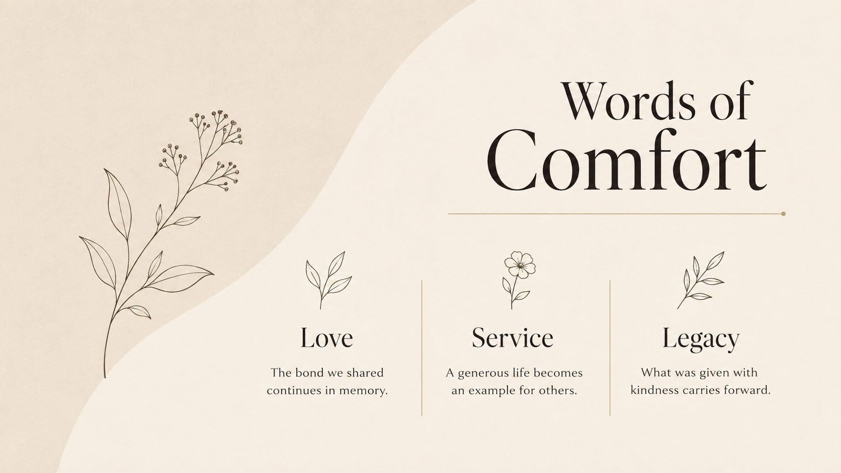 Memorial Service Tribute Slides presentation template, slide 8