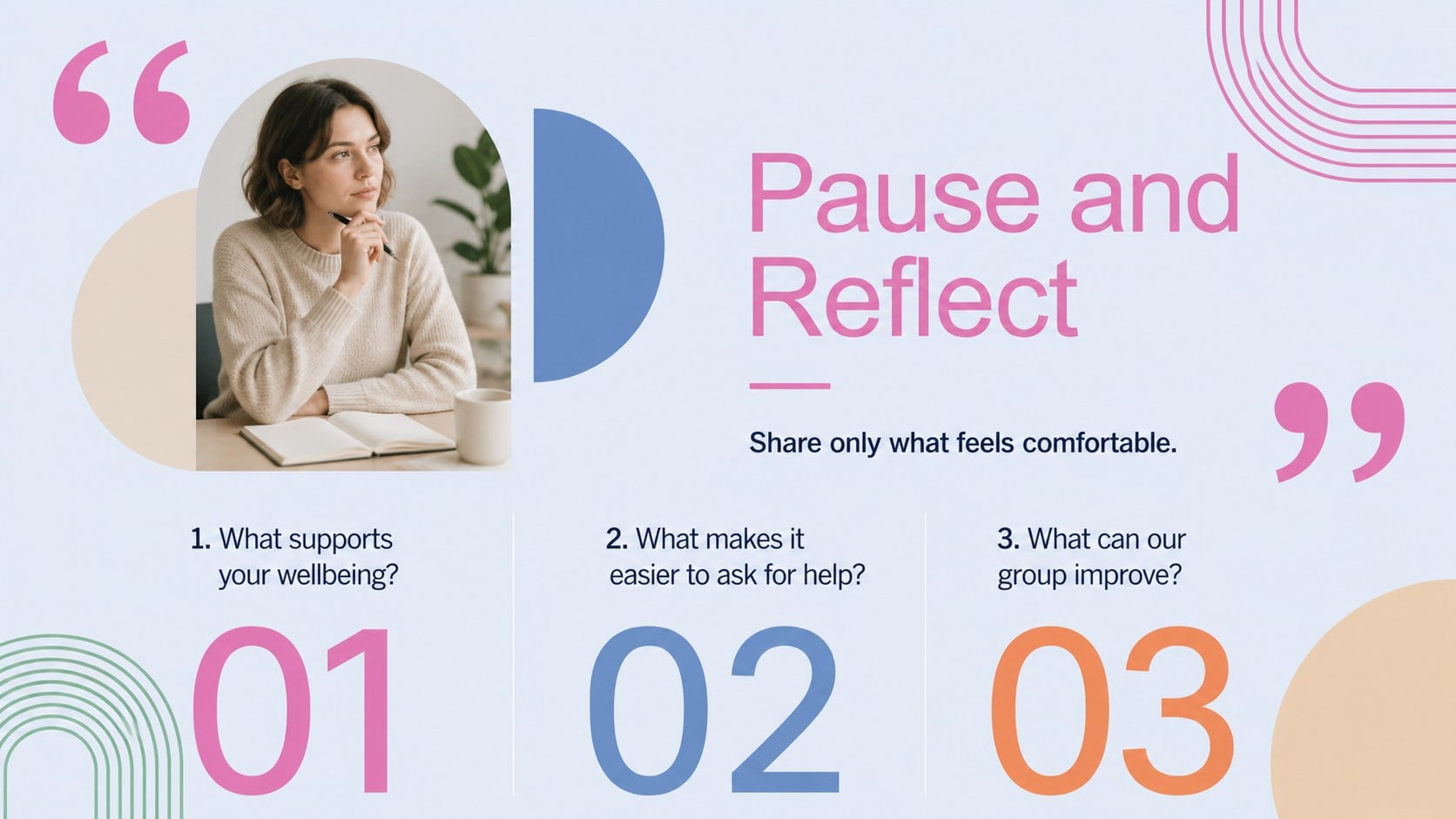 Mental Wellness Workshop Deck presentation template, slide 14