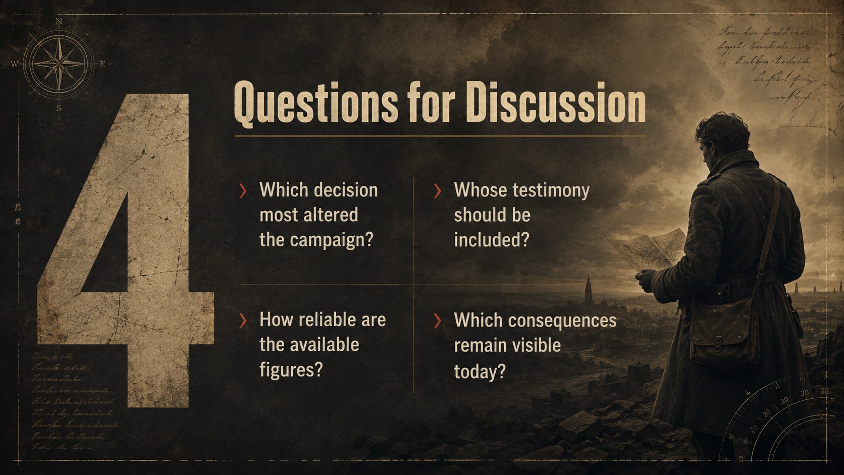 Military History Classroom Theme presentation template, slide 14