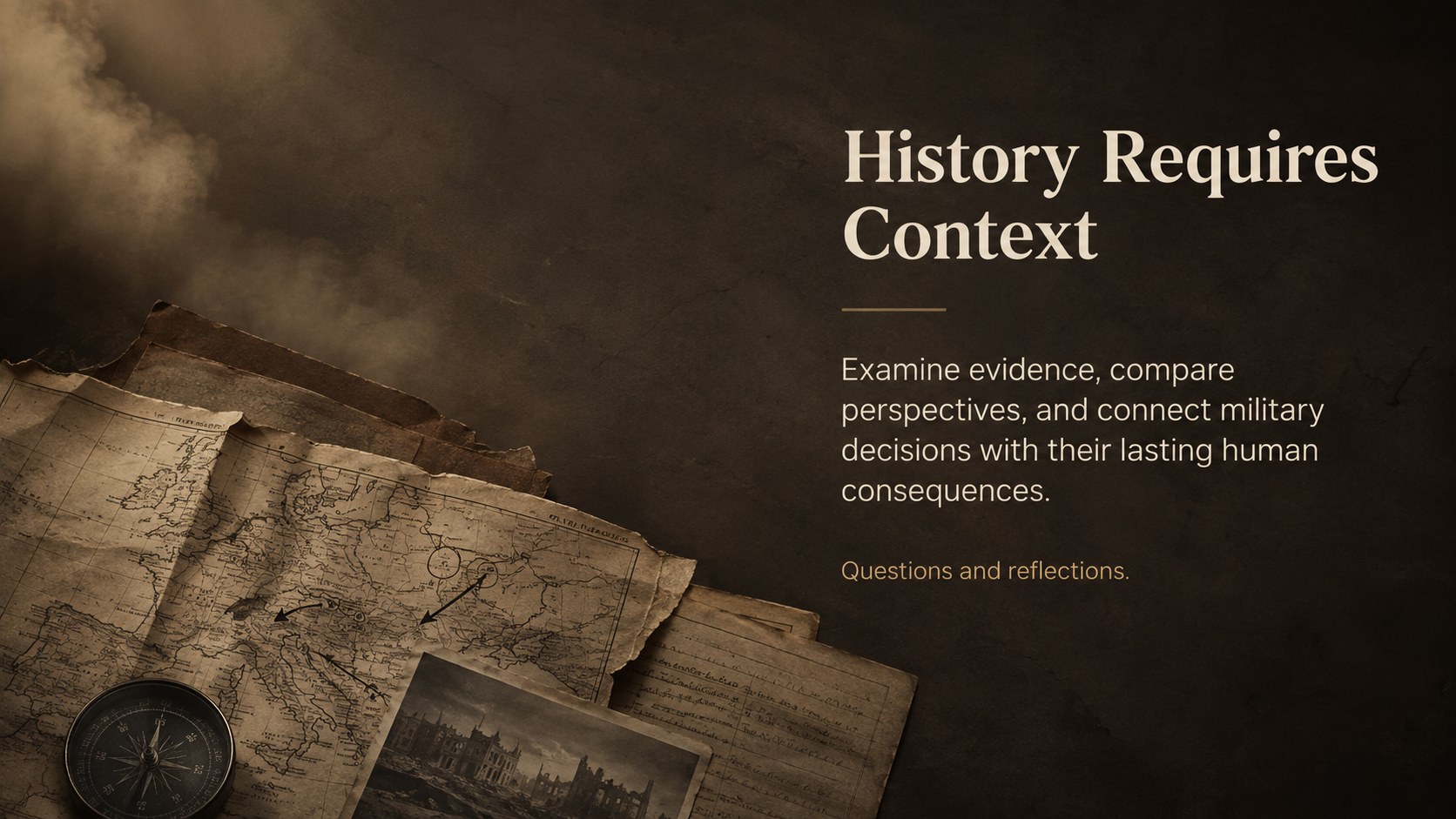Military History Classroom Theme presentation template, slide 15