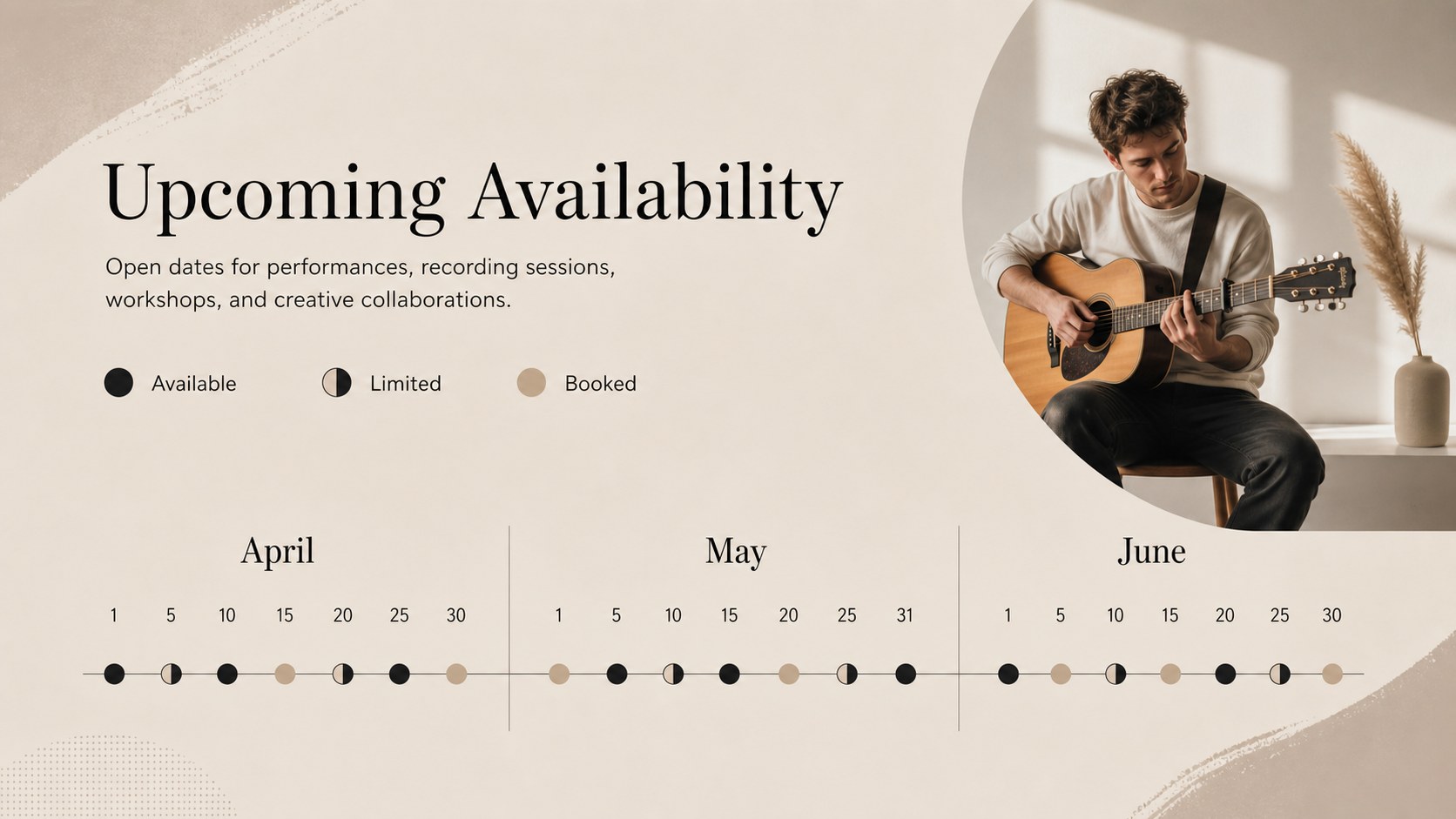 Minimalist Music Career Portfolio Deck presentation template, slide 14