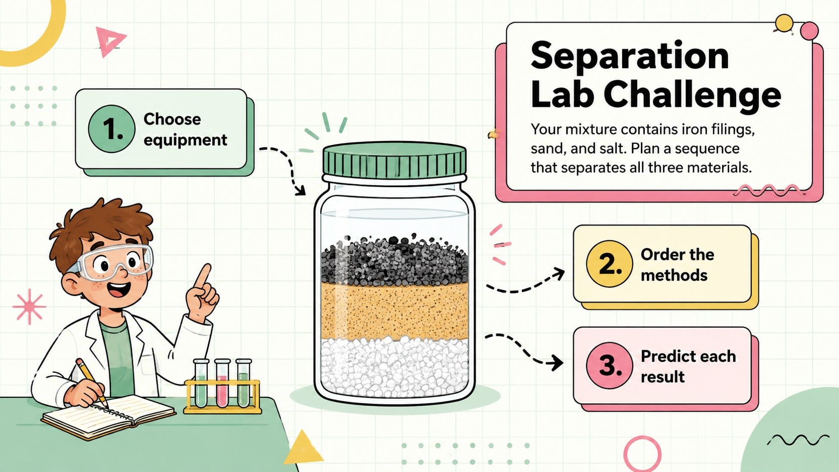 Mixture Separation Methods Classroom Deck presentation template, slide 14