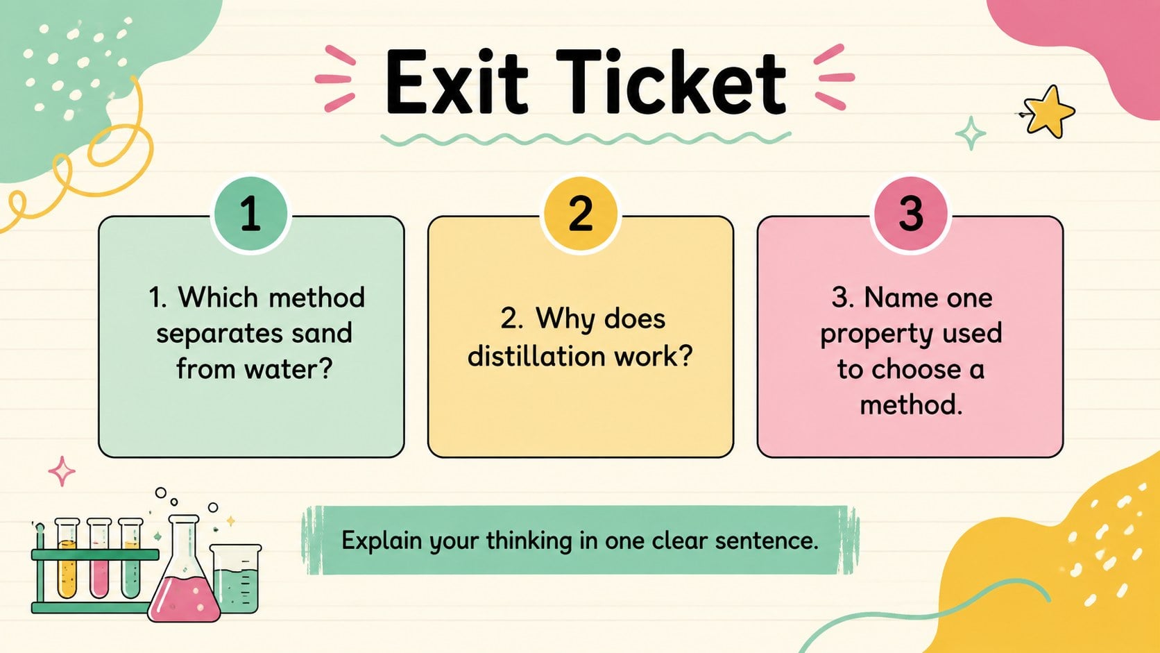 Mixture Separation Methods Classroom Deck presentation template, slide 15