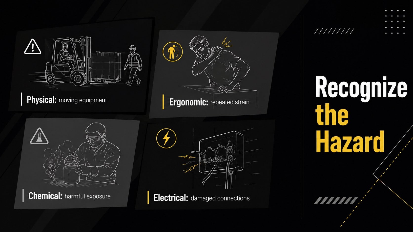 Modern Black Employee Safety Training Presentation presentation template, slide 4