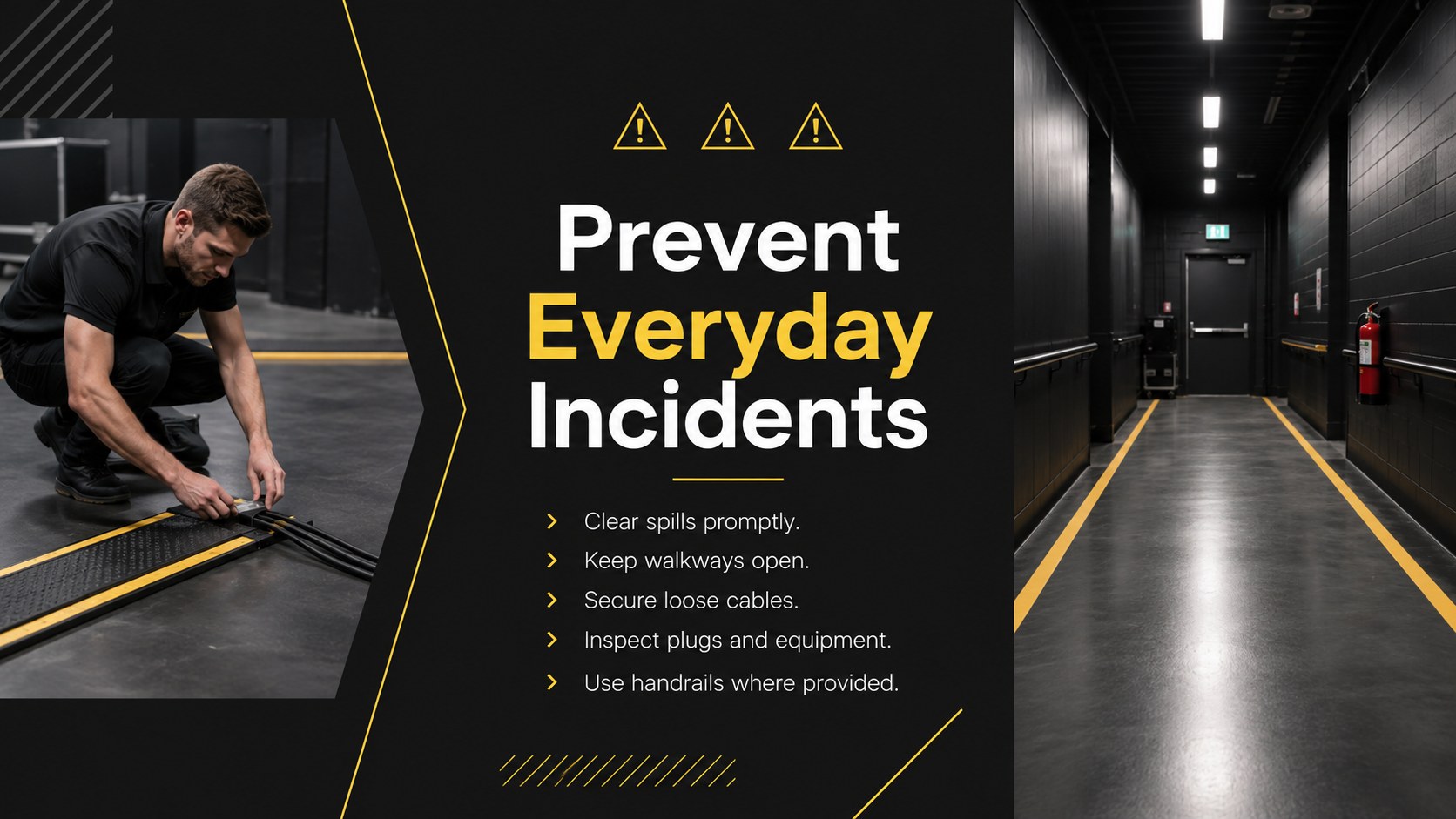 Modern Black Employee Safety Training Presentation presentation template, slide 12