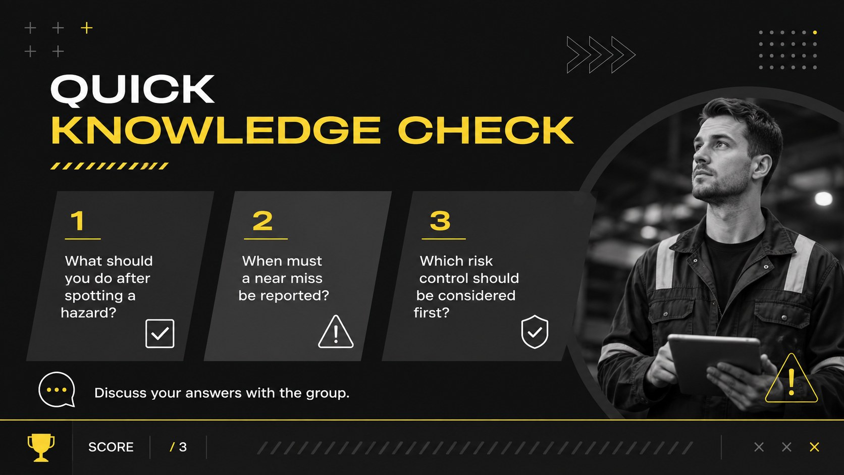 Modern Black Employee Safety Training Presentation presentation template, slide 13
