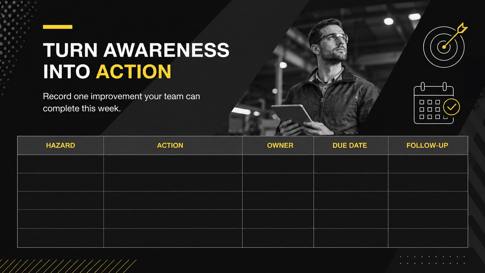 Modern Black Employee Safety Training Presentation presentation template, slide 14