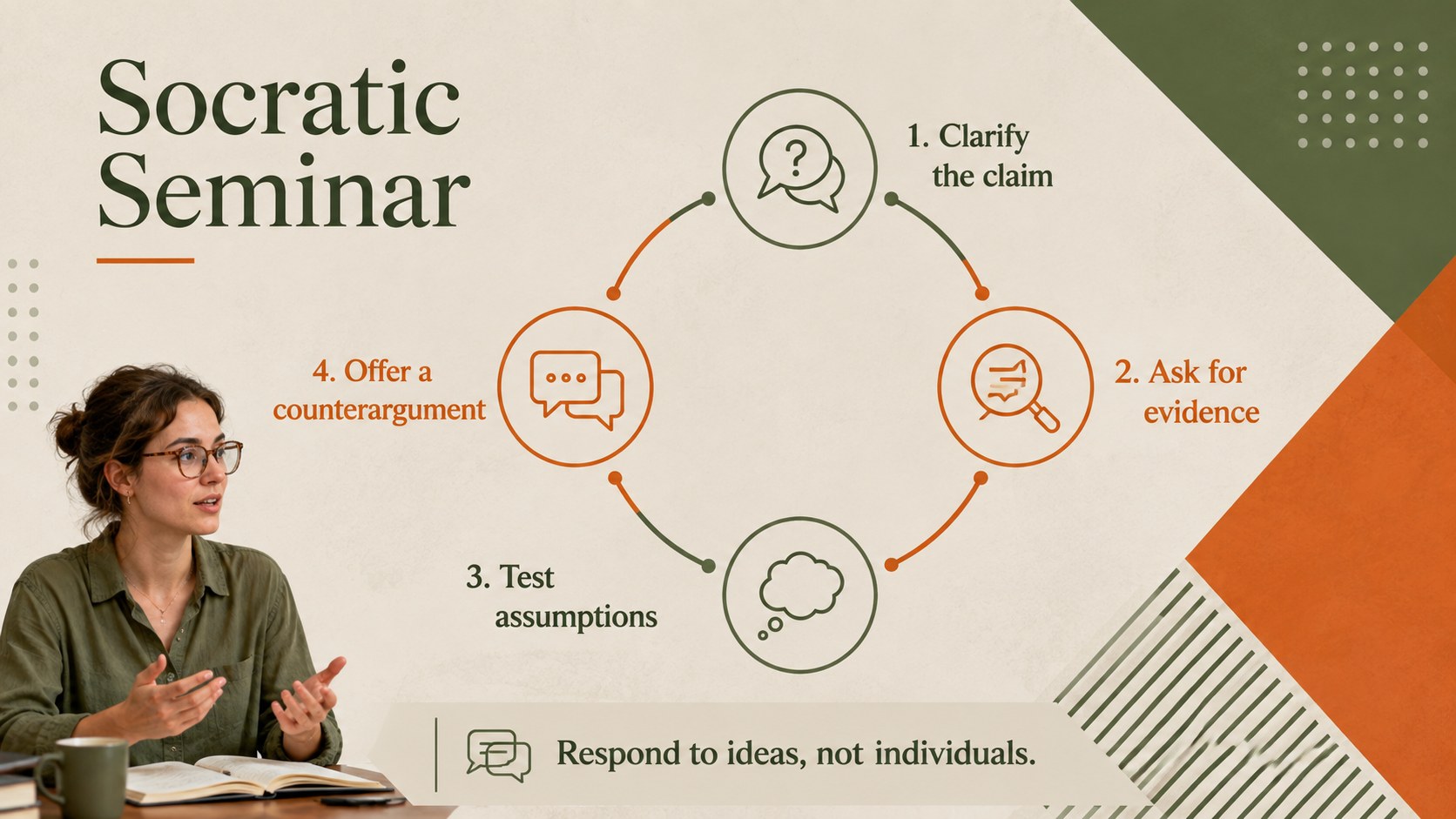 Modern Philosophy Lesson Deck presentation template, slide 10