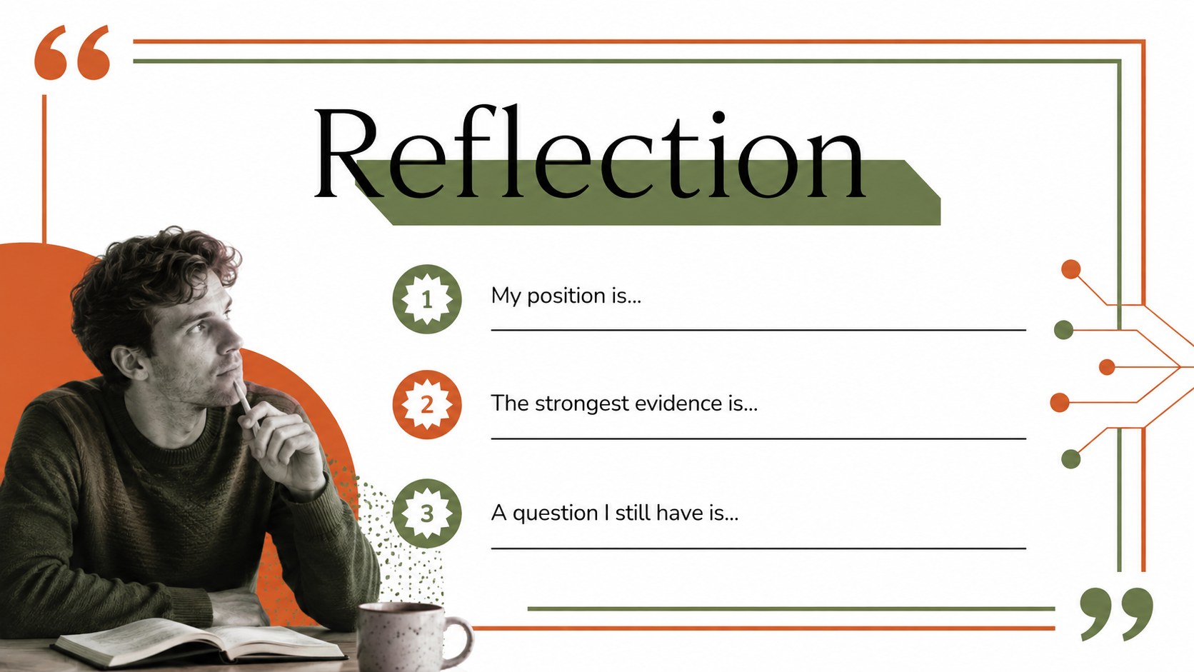 Modern Philosophy Lesson Deck presentation template, slide 14