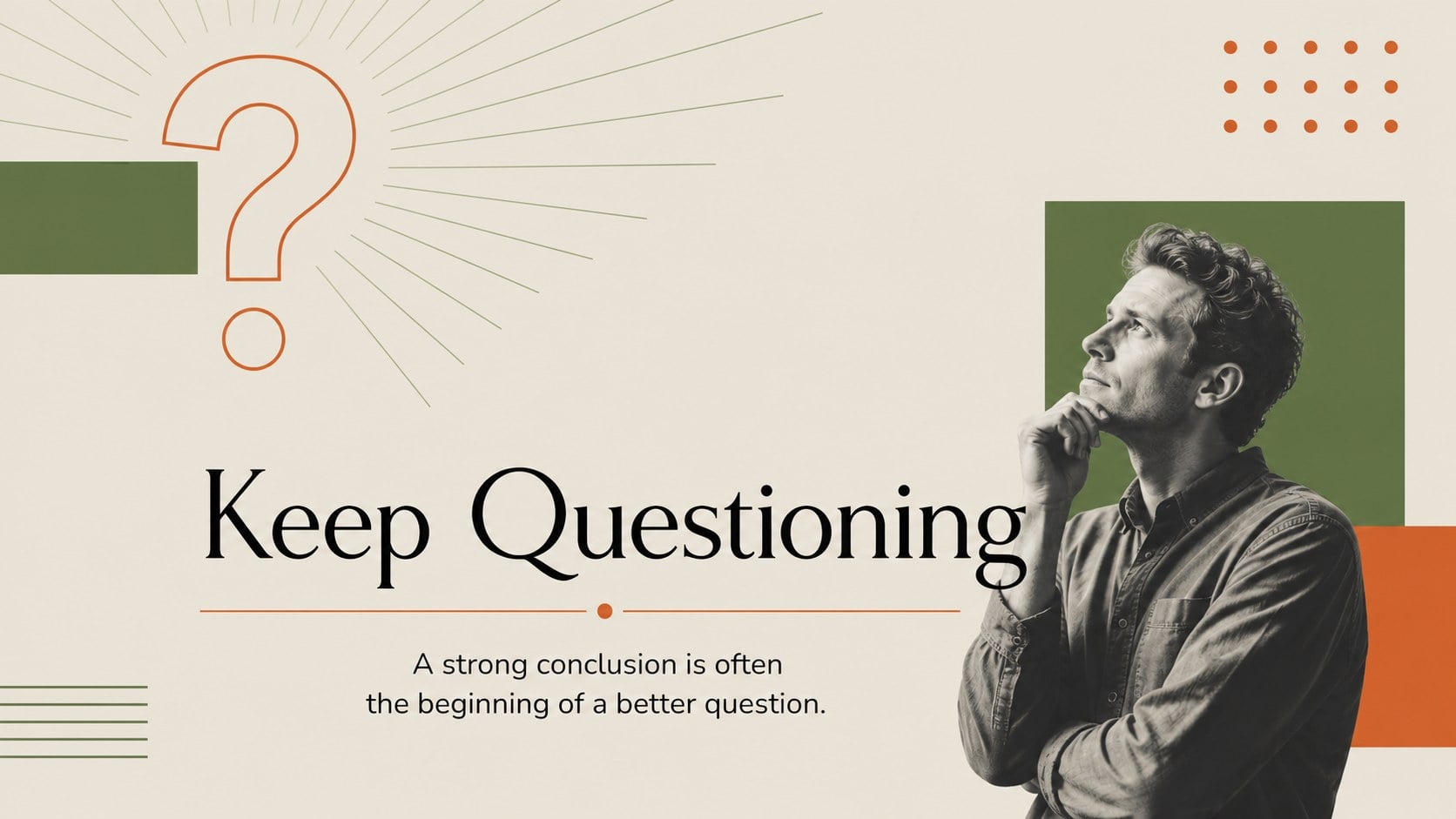 Modern Philosophy Lesson Deck presentation template, slide 15