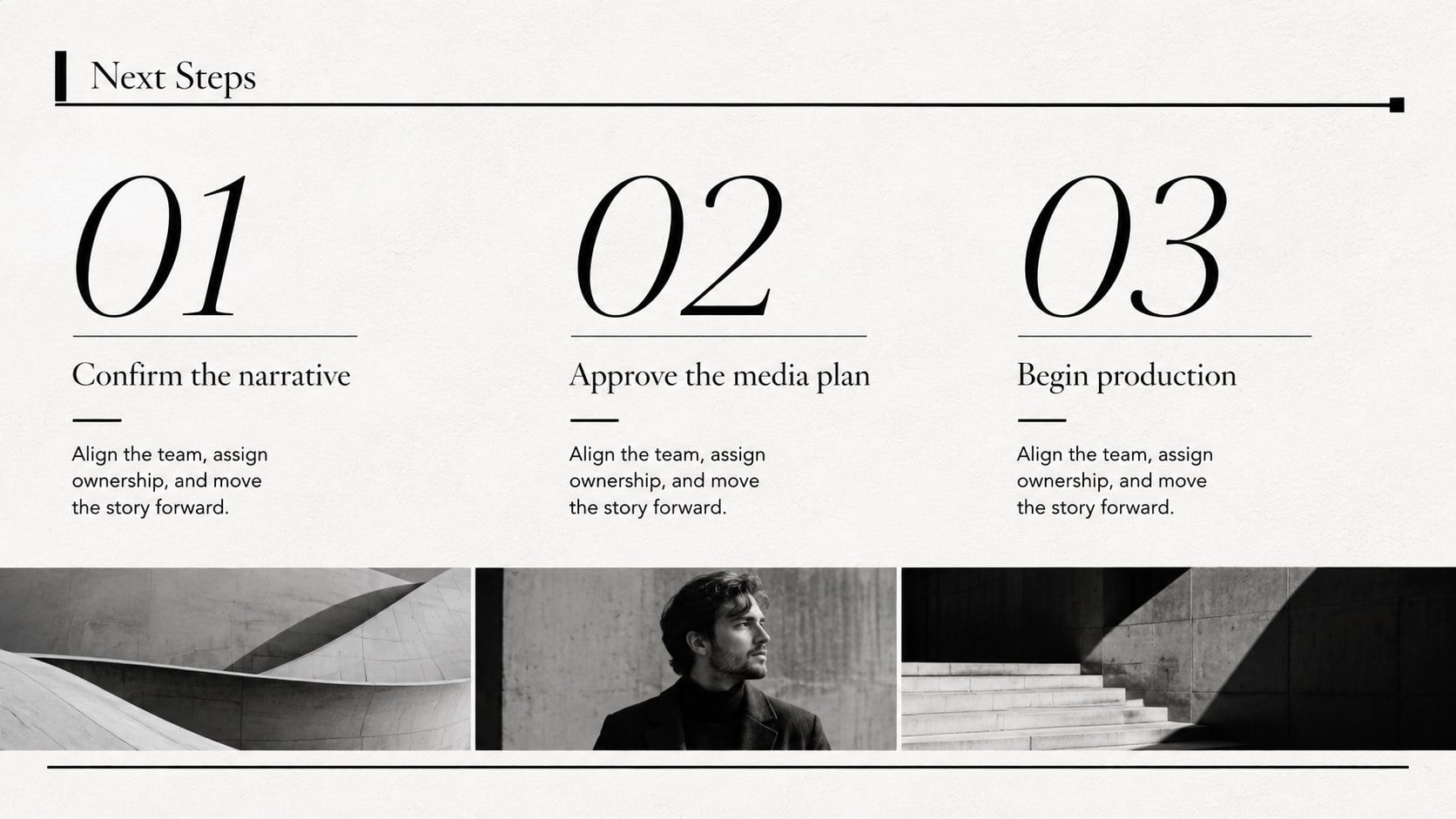 Modelo de apresentação Narrativa Midiática em Preto e Branco, slide 14