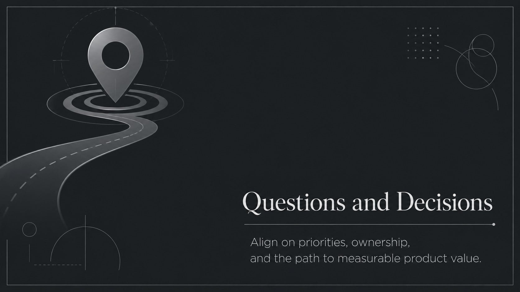 Monochrome Product Strategy Timeline presentation template, slide 15