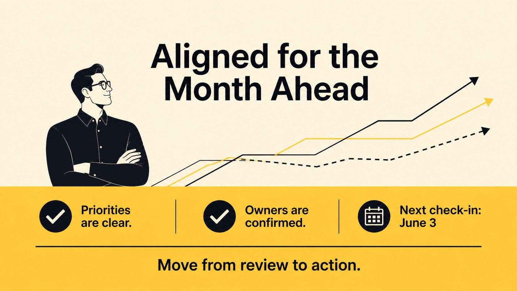 Monthly Strategy Check-In Slides presentation template, slide 16