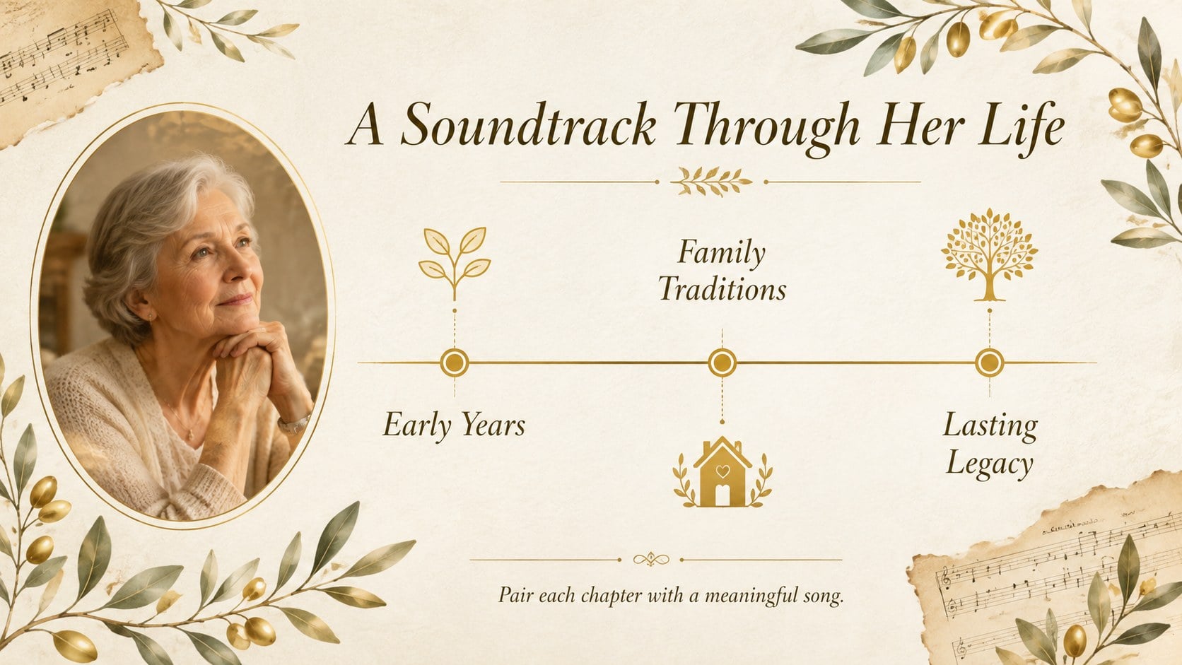 Modelo de apresentação Homenagem musical em memória da mãe, slide 6