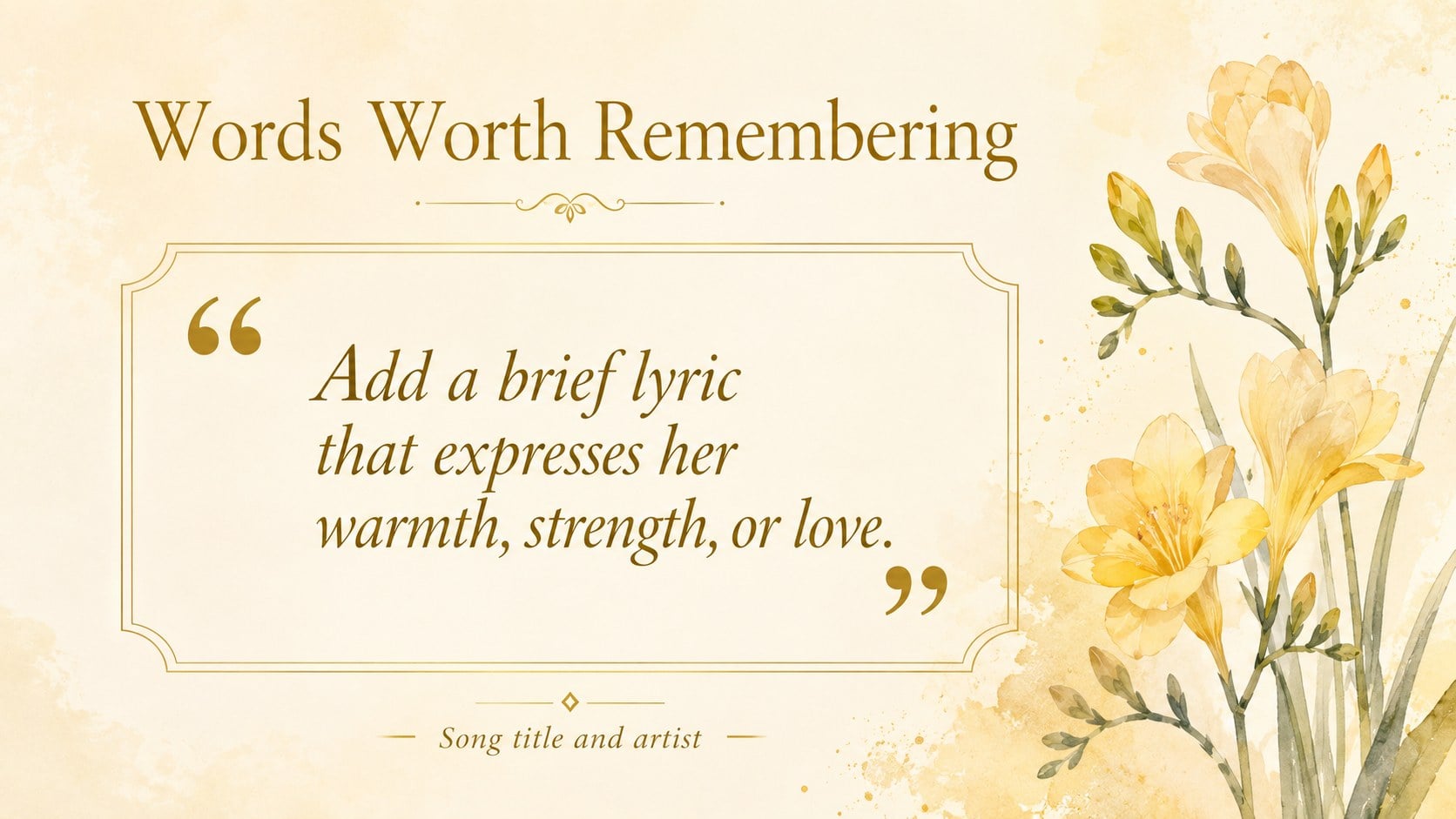 Modelo de apresentação Homenagem musical em memória da mãe, slide 8