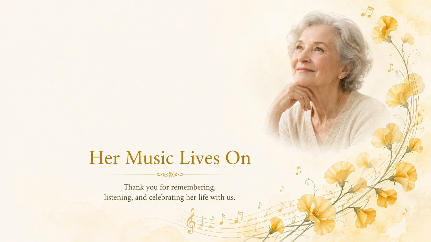 Modelo de apresentação Homenagem musical em memória da mãe, slide 15