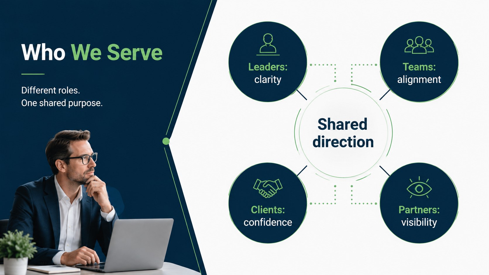 Navy Stripe Corporate Briefing Theme presentation template, slide 11