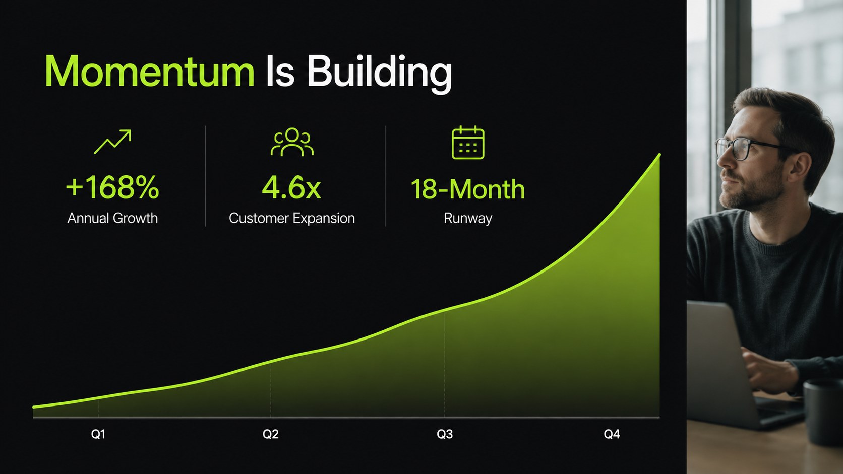 Neon Contrast Startup Pitch Kit presentation template, slide 10