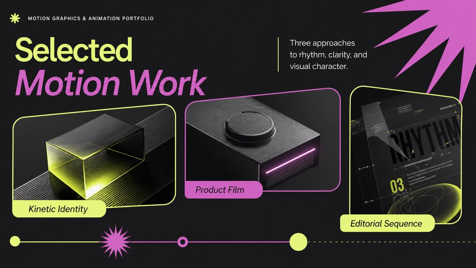 Neon Motion Design Portfolio presentation template, slide 13
