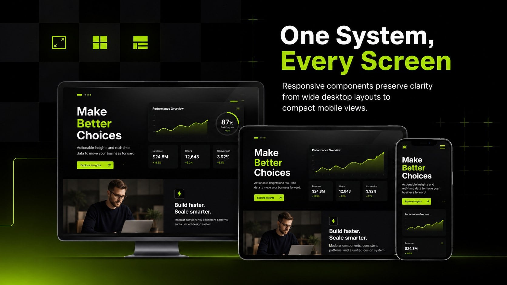 Neon Web Design Portfolio Pitch presentation template, slide 10