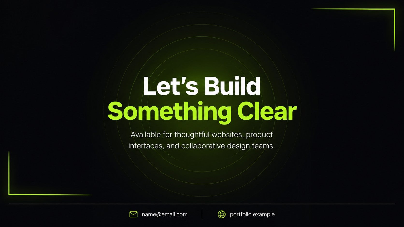 Neon Web Design Portfolio Pitch presentation template, slide 16