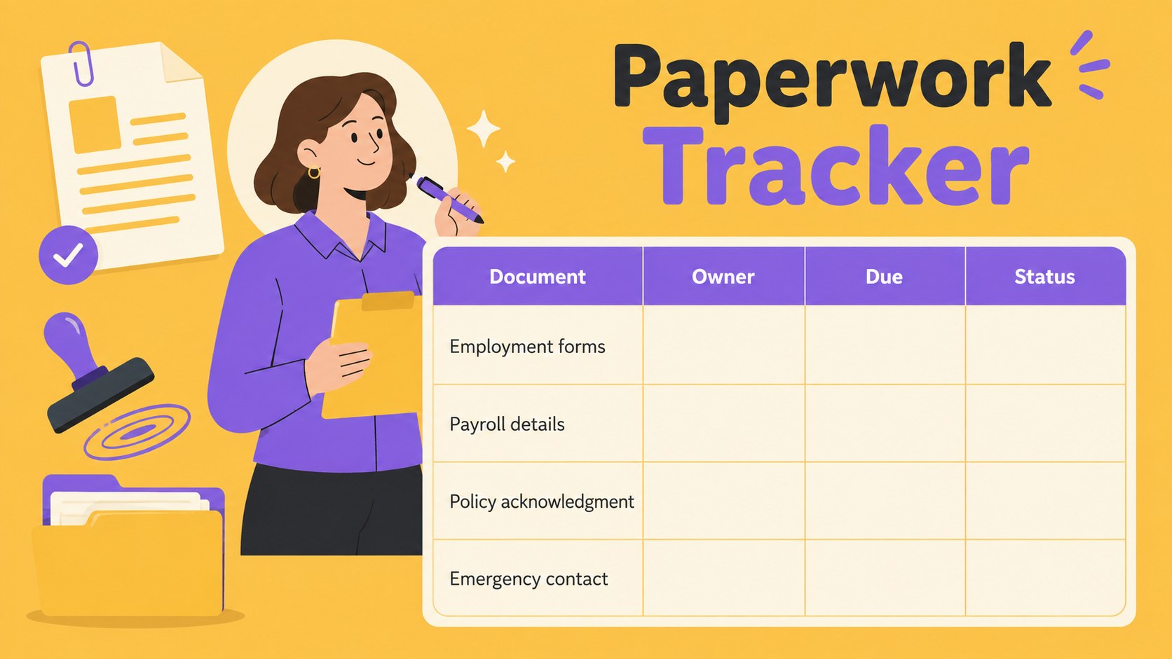 New Hire Welcome Checklist Deck presentation template, slide 13