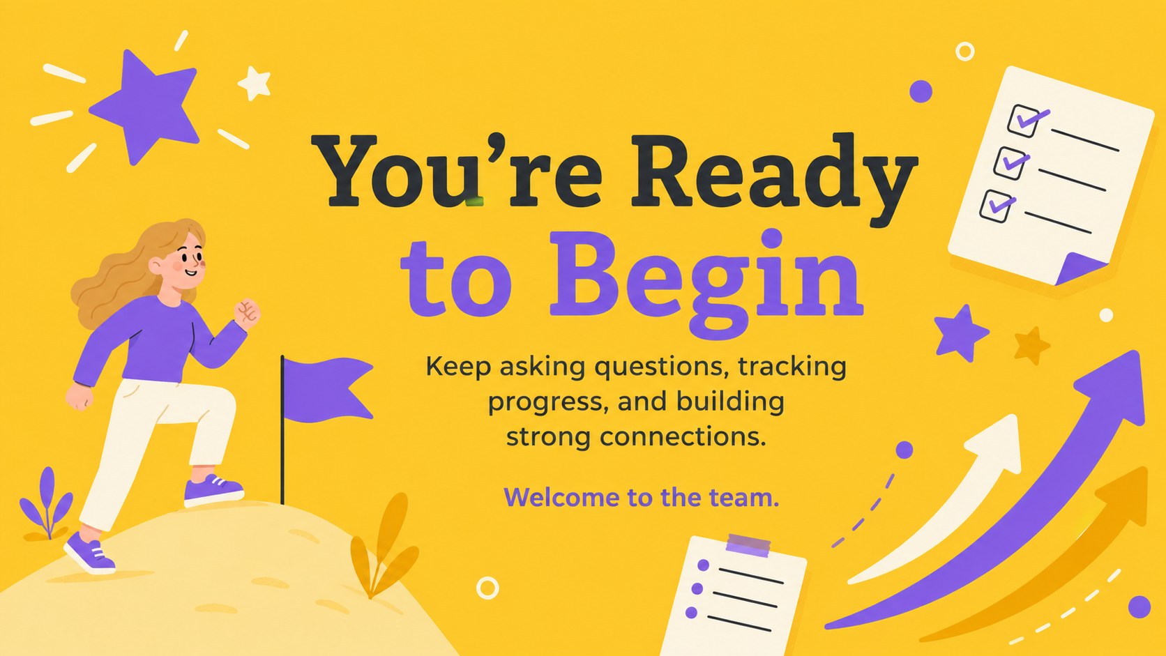 New Hire Welcome Checklist Deck presentation template, slide 16