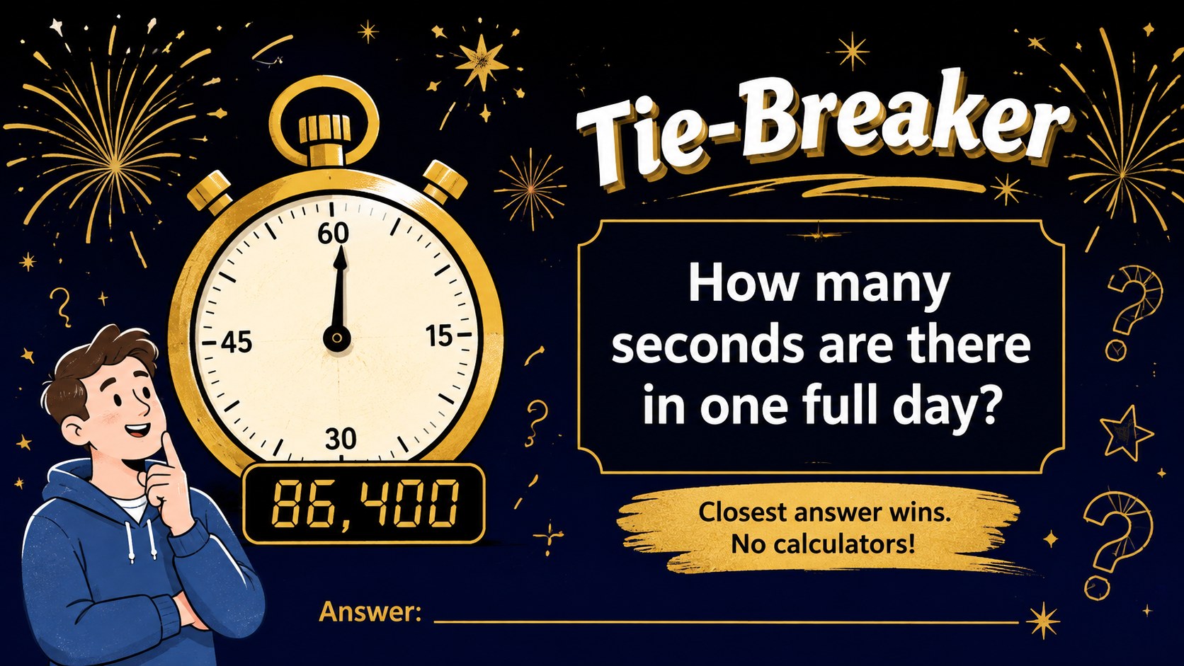 New Year's Eve Trivia Game Deck presentation template, slide 13