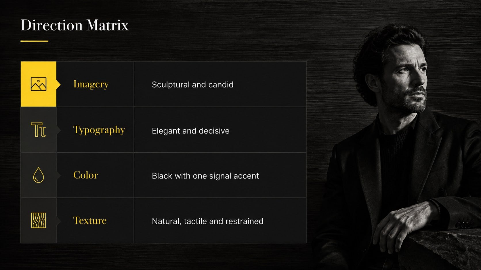 Noir Timber Editorial Deck presentation template, slide 14