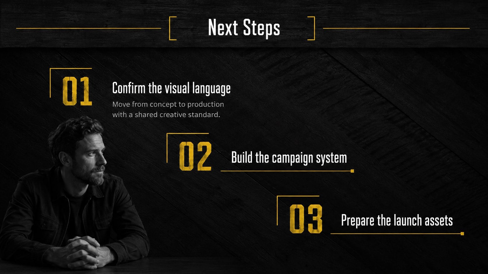 Noir Timber Editorial Deck presentation template, slide 15