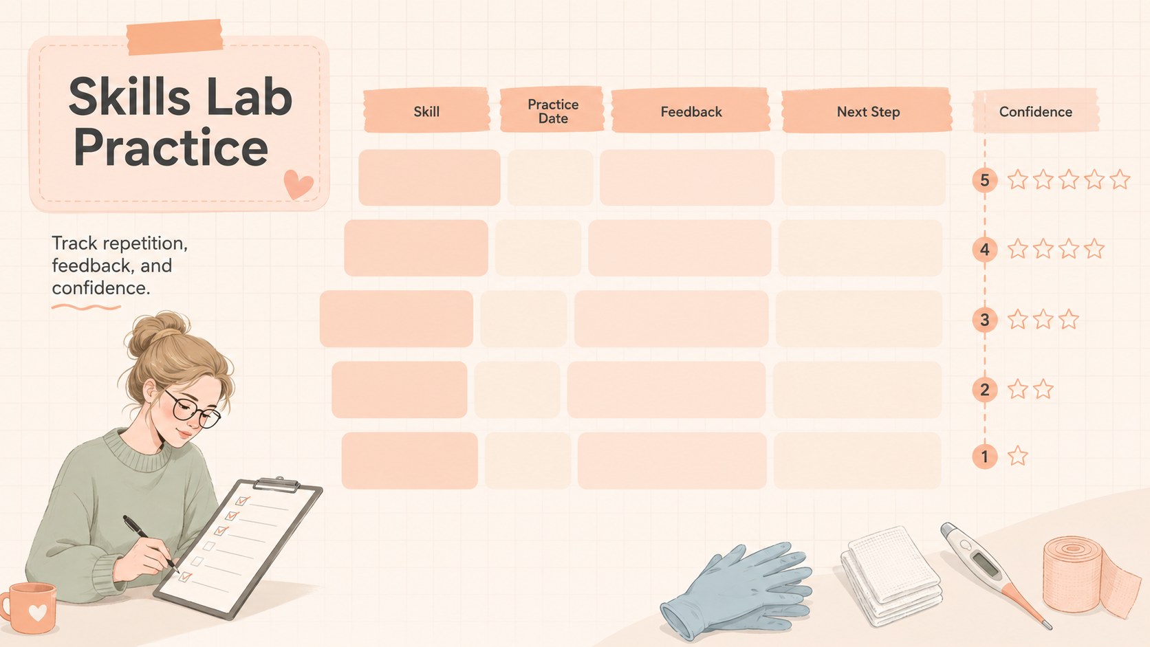 Nursing Student Exam Prep Organizer presentation template, slide 10