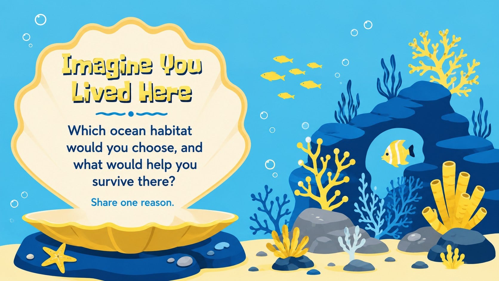 Ocean Adventure Story Deck presentation template, slide 10