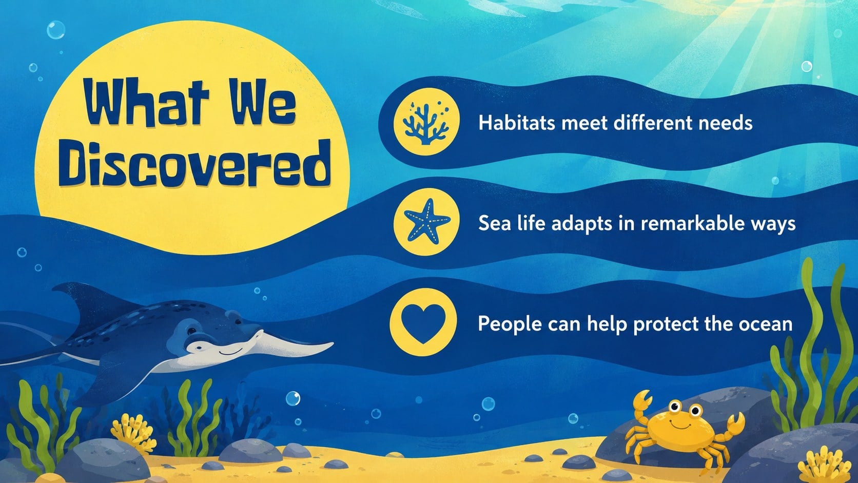 Ocean Adventure Story Deck presentation template, slide 12