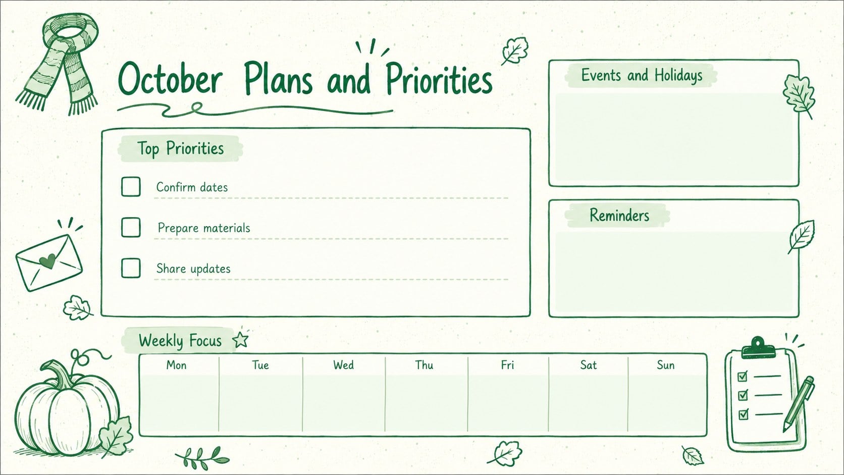 October 2027 Seasonal Schedule presentation template, slide 3